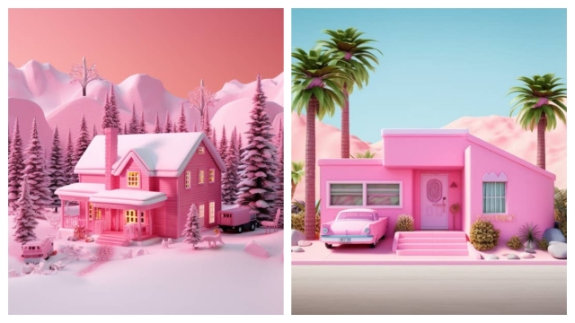 50 Barbies Dreamhouse By State Might Look Like According to Midjourney AI
