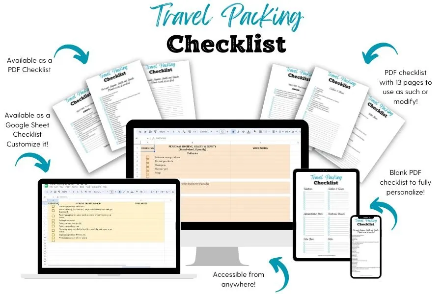  Travel Packing Checklist For Any Vacation Or Business Trip
