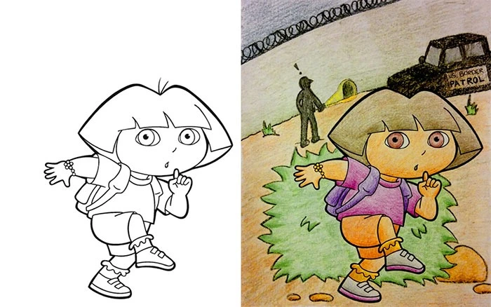 adults ruin children coloring books